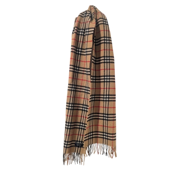 Burberry Classic Nova Check 100% Lambswool Unisex Fringe Plaid Scarf - Picture 7 of 8